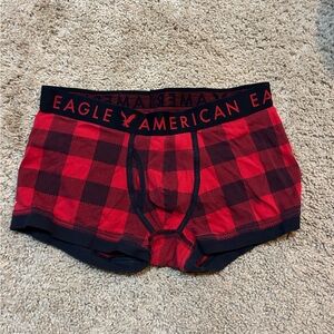 American Eagle Outfitters Red and Black Buffalo Check Boxer Briefs
